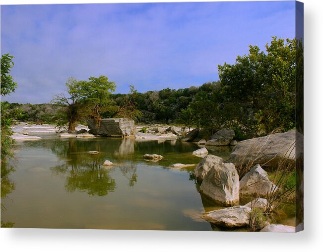 James Smullins Acrylic Print featuring the photograph Pedernales falls #8 by James Smullins