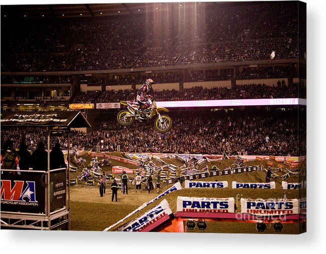 Ama Supercross Acrylic Print featuring the photograph 7000 by Daniel Knighton