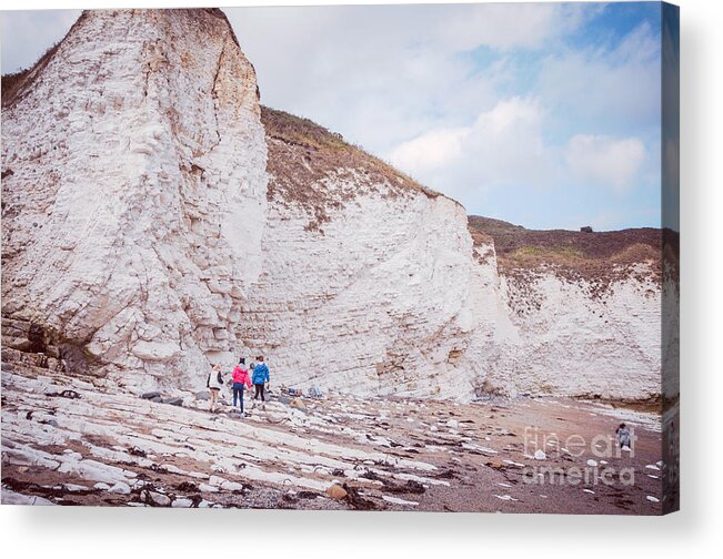 Cliffs Acrylic Print featuring the photograph Flamborough Head, North Yorkshire, UK #8 by Mariusz Talarek