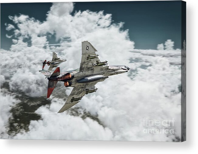 F4 Phantom Acrylic Print featuring the digital art 82nd Aerial Targets Squadron by Airpower Art
