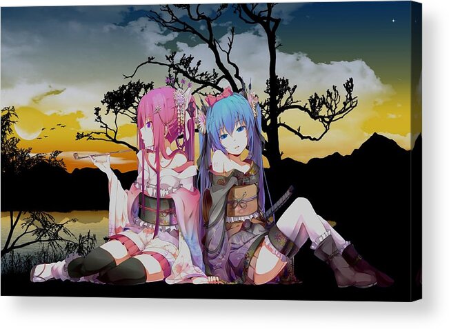 Vocaloid Acrylic Print featuring the digital art Vocaloid #89 by Super Lovely