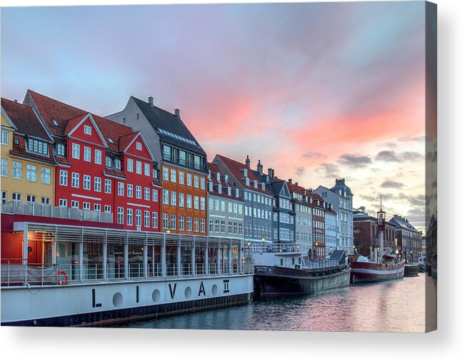 Nyhavn Acrylic Print featuring the photograph Copenhagen - Denmark #9 by Joana Kruse