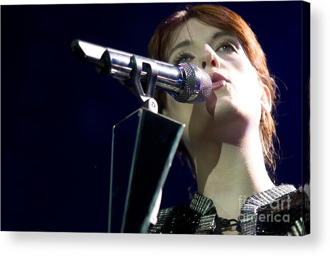 Florence And The Machine. Florence Welch Acrylic Print featuring the photograph Florence and the machine #31 by Jenny Potter