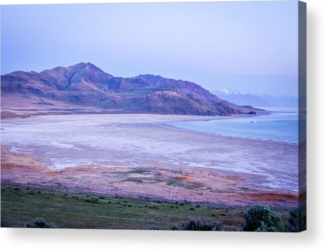 Landscape Acrylic Print featuring the photograph Dusk on Antelope Island by Synda Whipple