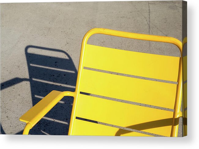 Chair Acrylic Print featuring the photograph A Chair And Its Shadow by Joseph S Giacalone