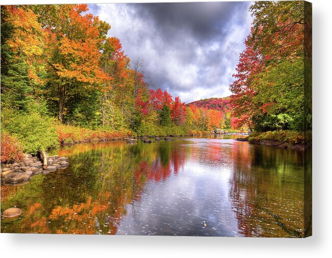 Landscapes Acrylic Print featuring the photograph A Cloudy Autumn Day by David Patterson