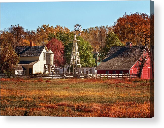 Farm Acrylic Print featuring the photograph A Country Autumn by Susan Rissi Tregoning