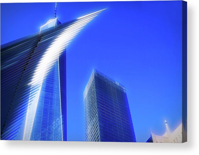 Oculus Acrylic Print featuring the photograph A Glimpse of the Oculus - New York's Financial District by Dyle Warren