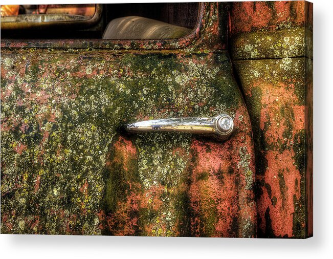 Truck Acrylic Print featuring the photograph A Handle In Time by Mike Eingle