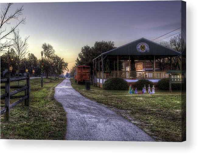 Christmas Acrylic Print featuring the photograph A Hometown Christmas by Harry B Brown