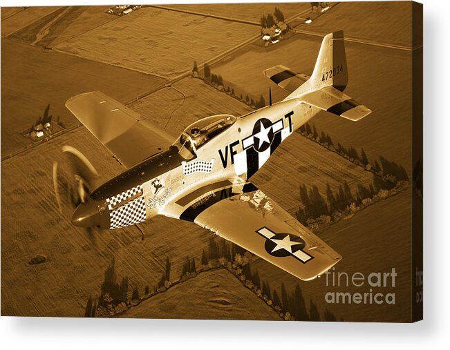 Transportation Acrylic Print featuring the photograph A North American P-51d Mustang by Scott Germain