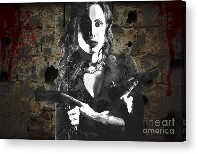 Girl Acrylic Print featuring the photograph A pair of 1911 by David Bazabal Studios