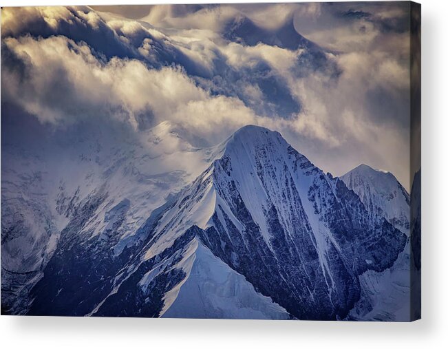 Denali Acrylic Print featuring the photograph A Peak In The Clouds by Rick Berk