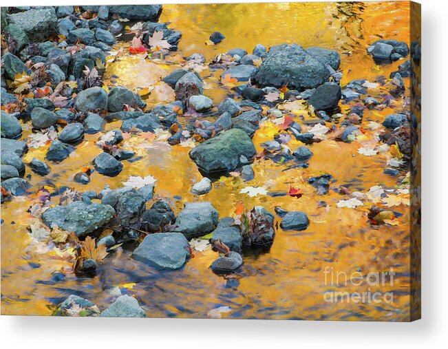 Abstracts Acrylic Print featuring the photograph A Stone's Throw Away by Marilyn Cornwell