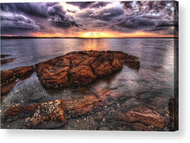 Port Stephens Acrylic Print featuring the photograph A Storm Is Brewing by Paul Svensen