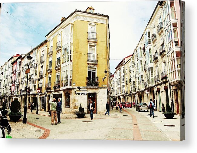 Burgos Acrylic Print featuring the photograph A Street in Burgos by HweeYen Ong