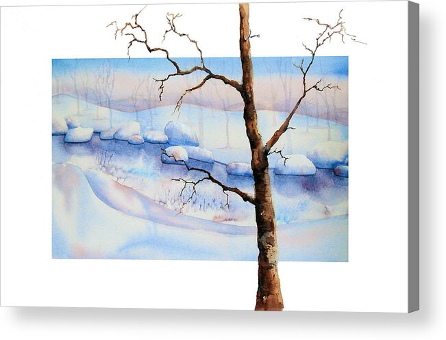 Tree Acrylic Print featuring the painting A Tree in Another Dimension by Debbie Lewis