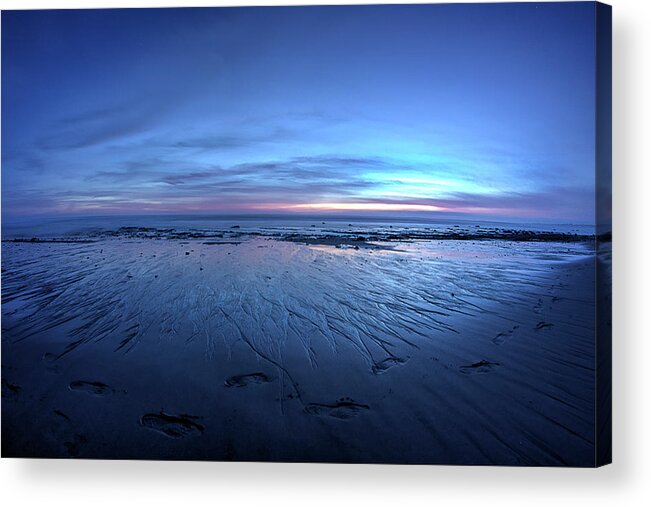 Walk Acrylic Print featuring the photograph A Walk at Sunset by Morgan Wright