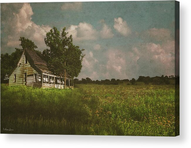 Abandoned Prairie Farm House Acrylic Print featuring the photograph Abandoned Prairie Farm House by Anna Louise