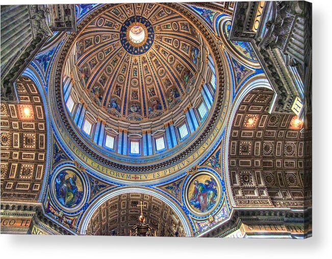 Saint Peters Basilica Acrylic Print featuring the photograph Above Saint Peters by Peter Kennett