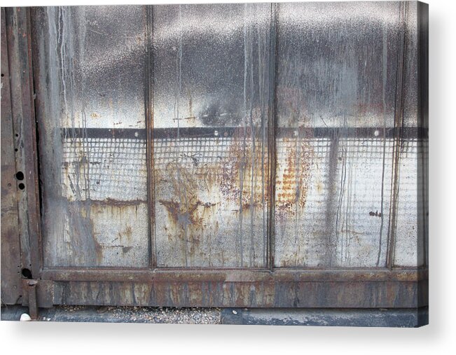 Close Up Acrylic Print featuring the photograph ABQ Train Depot Abstract #3   by Feather Redfox