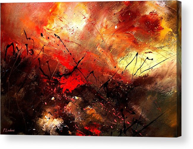 Abstract Acrylic Print featuring the painting Abstract 100202 by Pol Ledent