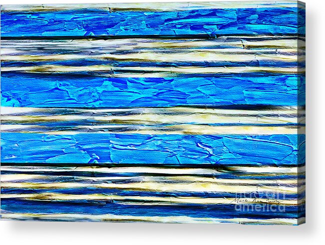 Abstracts Acrylic Print featuring the painting Abstract A51517B by Mas Art Studio