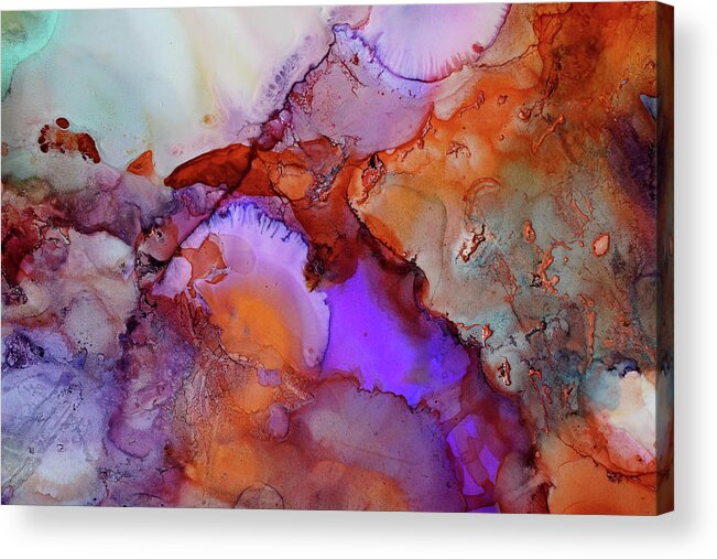 Abstract Art Acrylic Print featuring the painting Abstract art 11 by Lilia S