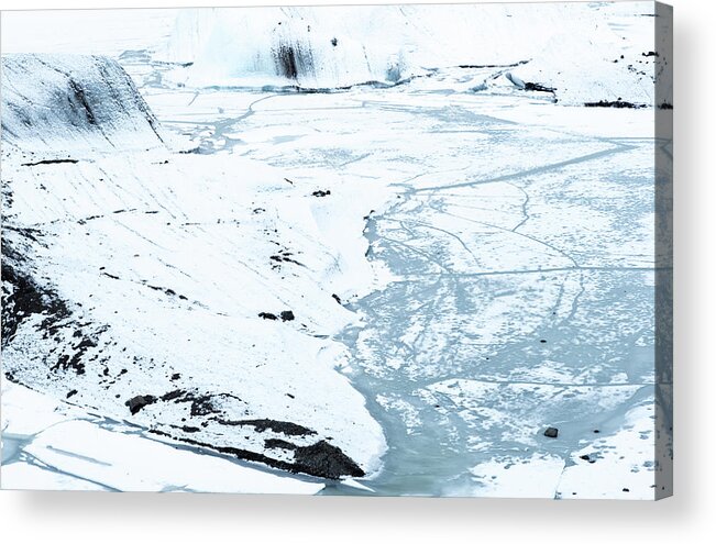 Winter Landscape Acrylic Print featuring the photograph Glacier Winter Landscape, Iceland with by Michalakis Ppalis