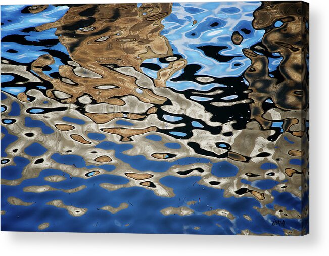 Abstract Acrylic Print featuring the photograph Abstract Dock Reflections I Color by David Gordon