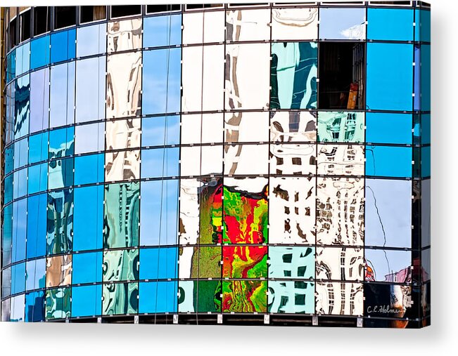 Building Acrylic Print featuring the photograph Abstract In The Windows by Christopher Holmes