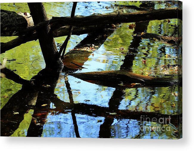 Abstract Acrylic Print featuring the photograph Abstract of St Croix River 03 by Jimmy Ostgard