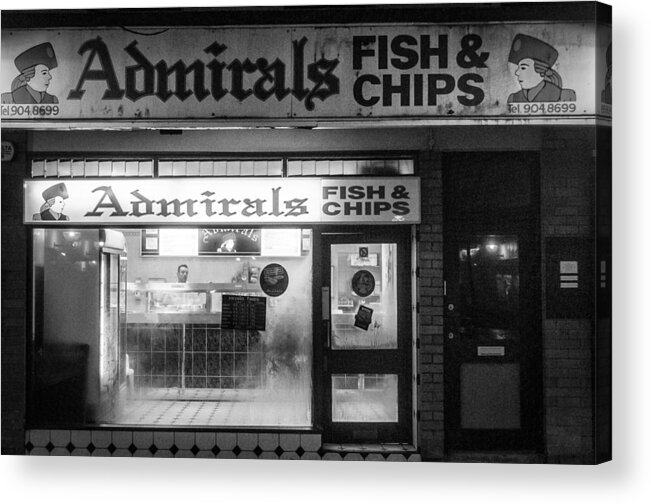 Hale Barns Precinct Acrylic Print featuring the photograph Admirals Fish and Chips by Neil Alexander Photography
