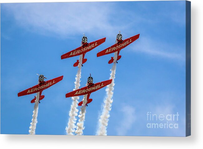 Aeroshell Acrylic Print featuring the photograph Aeroshell Formation Flying by Tom Claud