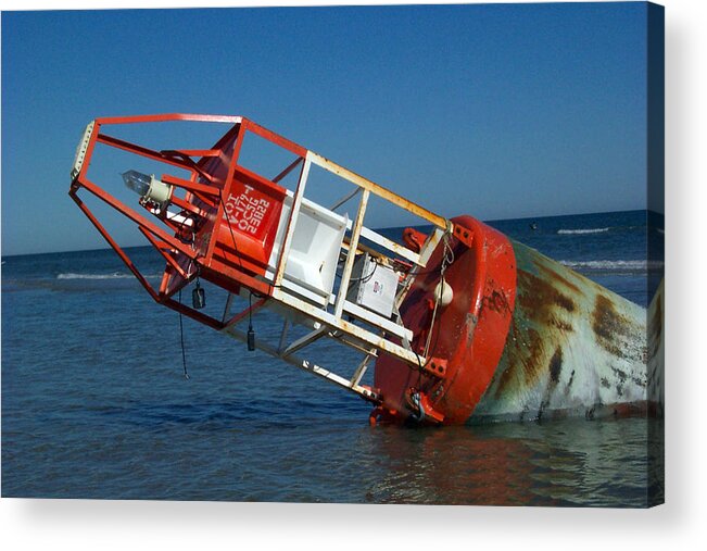Buoy Photography Acrylic Print featuring the photograph After the storm by Evelyn Patrick
