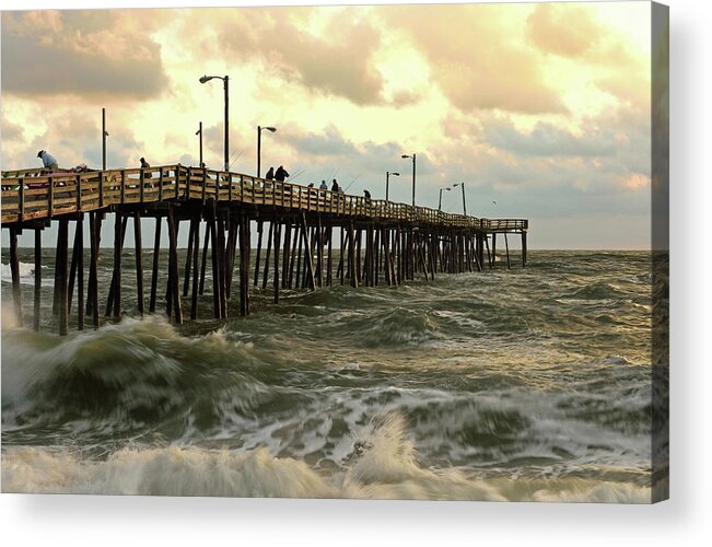 Nags Head Fishing Pier Acrylic Print featuring the photograph After The Storm by Jamie Pattison