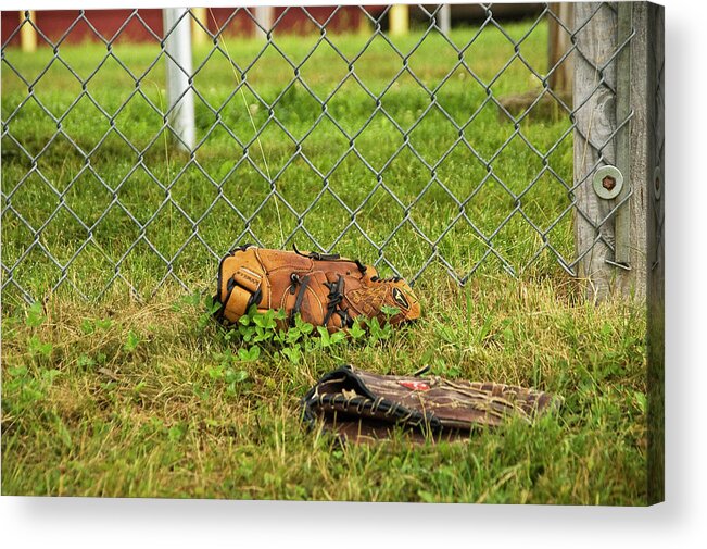 Baseball Acrylic Print featuring the photograph After video games by Jose Rojas