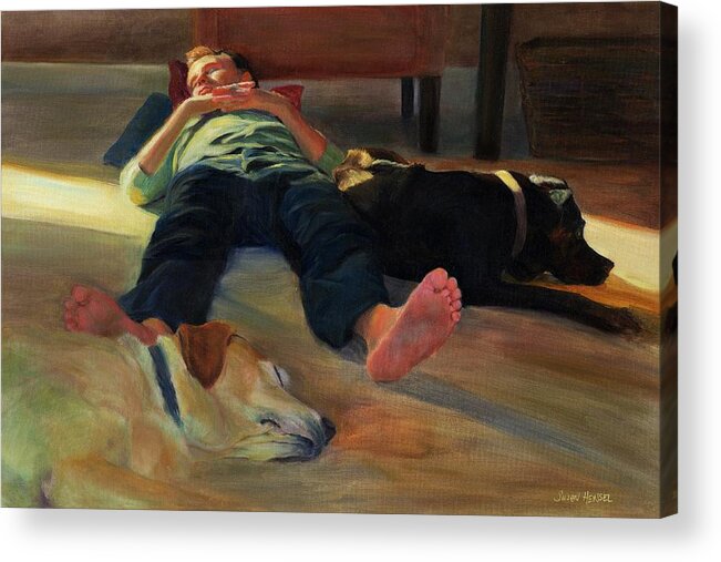 Figure Acrylic Print featuring the painting Afternoon Slumber by Susan Hensel