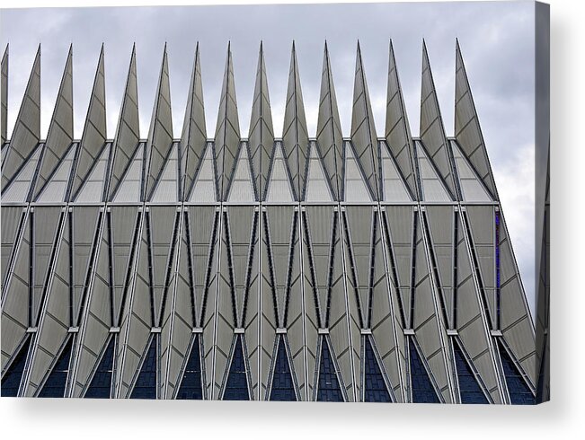 Air Force Acrylic Print featuring the photograph Air Force Chapel Exterior Study 3 by Robert Meyers-Lussier