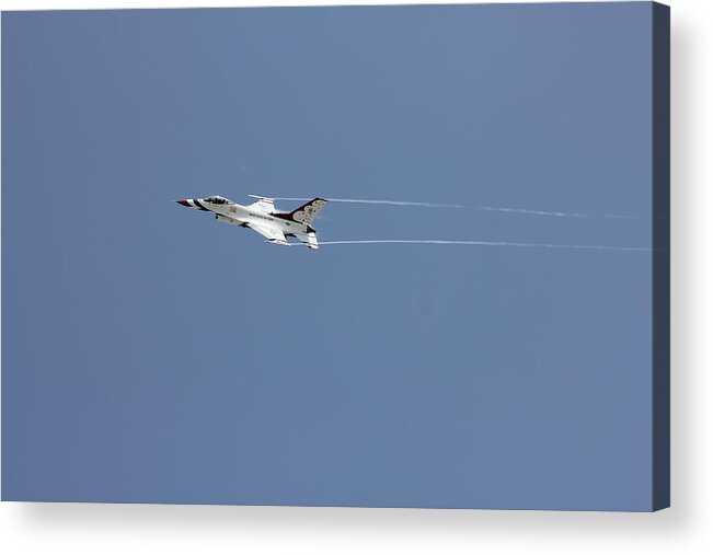 Plan Acrylic Print featuring the pyrography Air Show by Michael Dillard