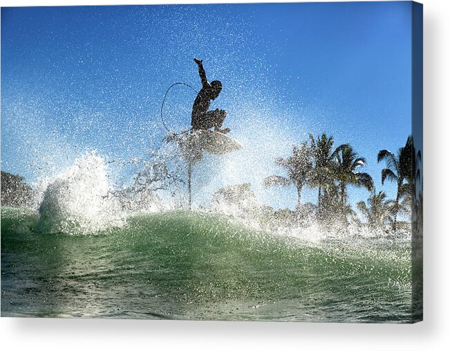Surfing Acrylic Print featuring the photograph Air Show by Nik West