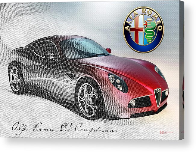 Wheels Of Fortune By Serge Averbukh Acrylic Print featuring the photograph Alfa Romeo 8C Competizione by Serge Averbukh