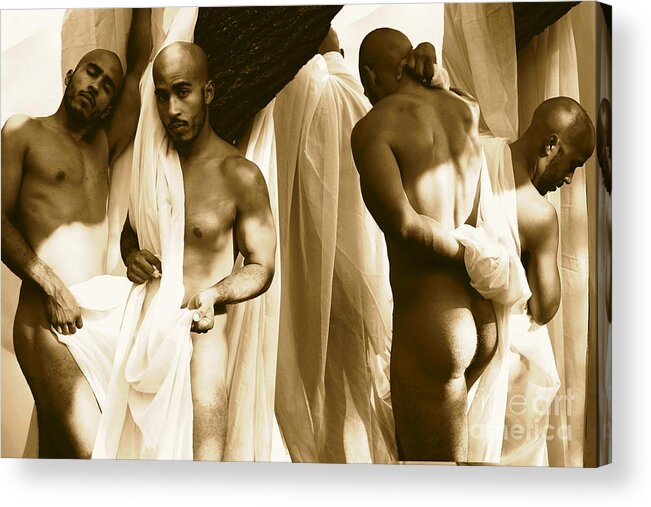 Figure Acrylic Print featuring the photograph All of Me Sepia by Robert D McBain