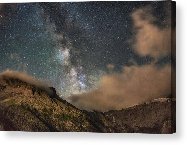 Alpine Acrylic Print featuring the photograph Alpine Milky Way by James Billings
