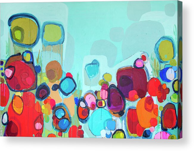 Abstract Acrylic Print featuring the painting Always Will Be by Claire Desjardins