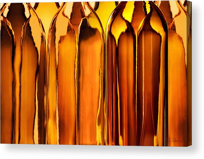 Bottle Acrylic Print featuring the photograph Amber Abstraction by Joe Bonita