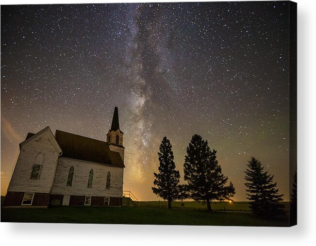 Milky Way Acrylic Print featuring the photograph Amen by Aaron J Groen