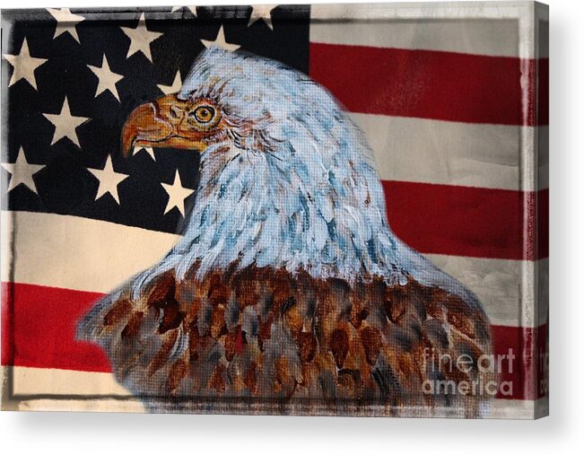 America Acrylic Print featuring the painting America by Ella Kaye Dickey