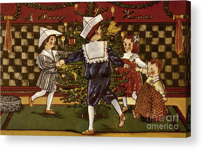 19th Century Acrylic Print featuring the photograph American Christmas Card by Granger