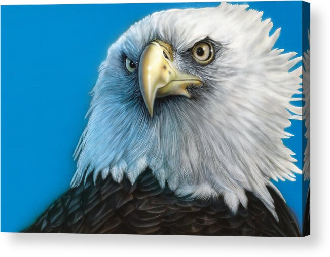 North Dakota Artist Acrylic Print featuring the painting American Eagle by Wayne Pruse
